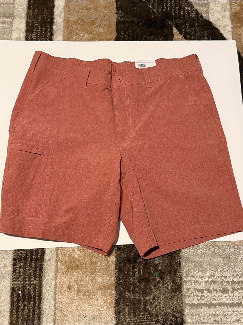 Men's Casual Rust-Red Shorts Size 38